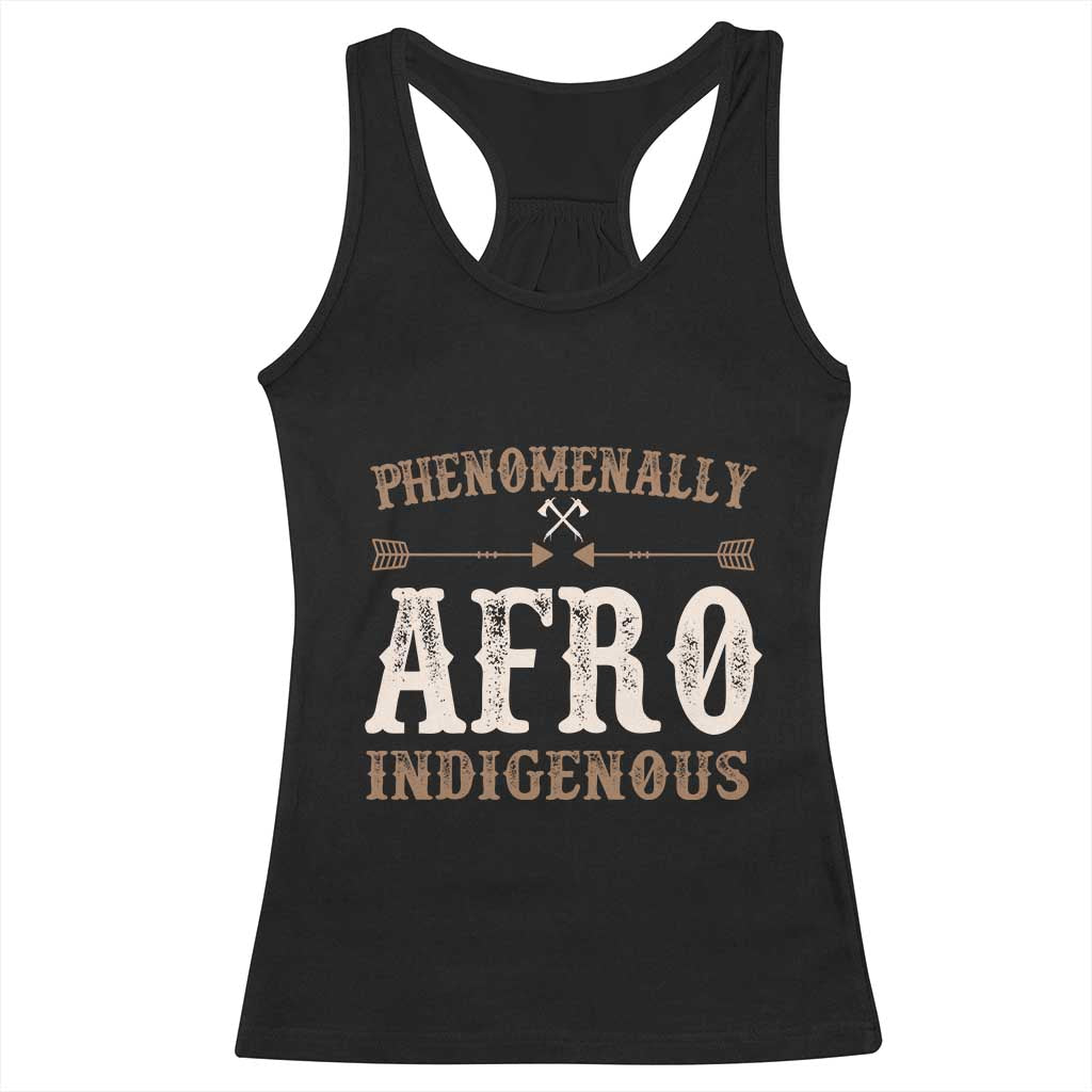 Proud Native American Phenomenally Afro Indigenous Racerback Tank Top TS11 Black Print Your Wear