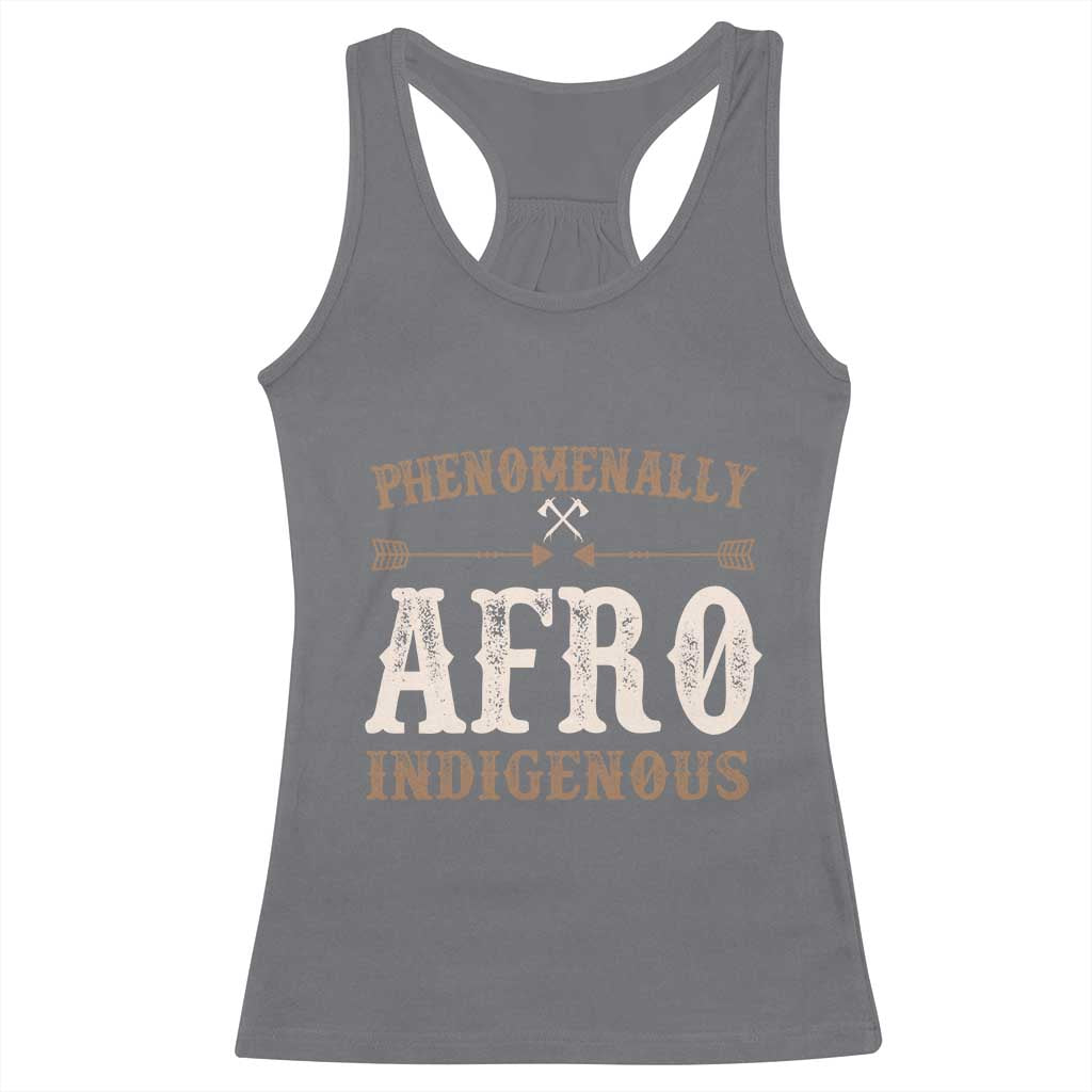 Proud Native American Phenomenally Afro Indigenous Racerback Tank Top TS11 Charcoal Print Your Wear