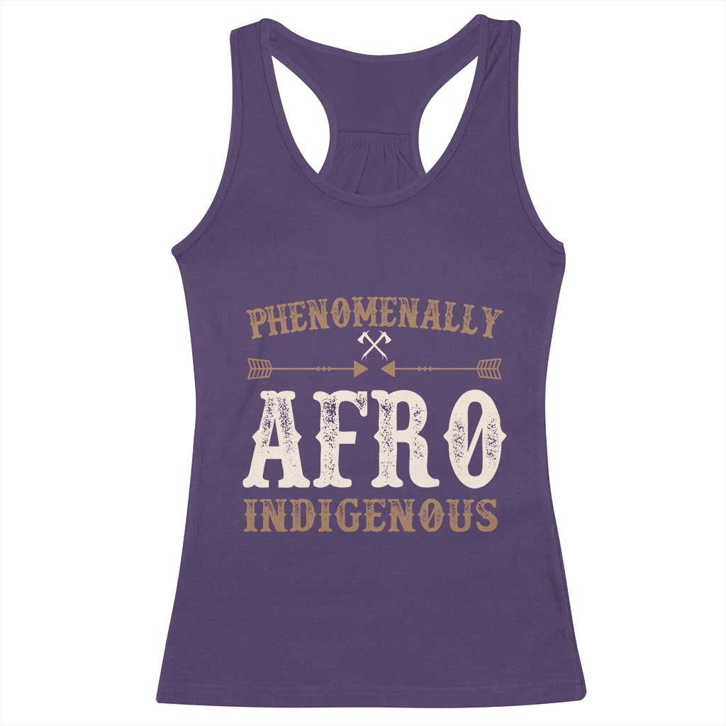Proud Native American Phenomenally Afro Indigenous Racerback Tank Top TS11 Purple Print Your Wear