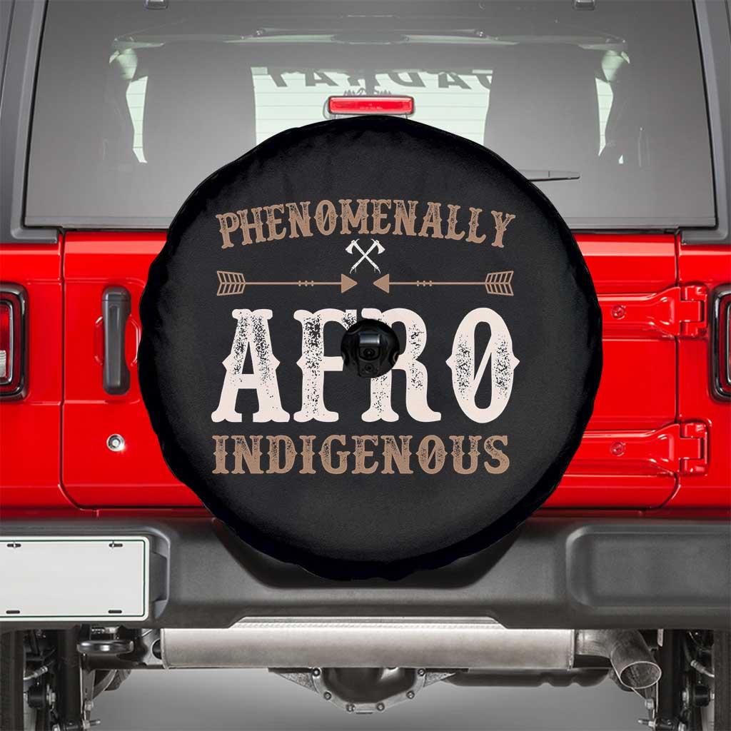Proud Native American Phenomenally Afro Indigenous Spare Tire Cover TS11 Black Print Your Wear