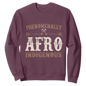 Proud Native American Phenomenally Afro Indigenous Sweatshirt TS11 Maroon Print Your Wear