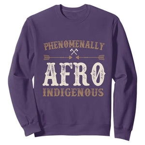 Proud Native American Phenomenally Afro Indigenous Sweatshirt TS11 Purple Print Your Wear