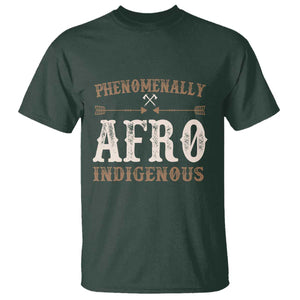 Proud Native American Phenomenally Afro Indigenous T Shirt TS11 Dark Forest Green Print Your Wear