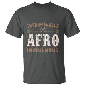 Proud Native American Phenomenally Afro Indigenous T Shirt TS11 Dark Heather Print Your Wear