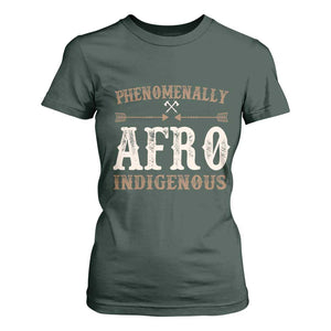 Proud Native American Phenomenally Afro Indigenous T Shirt For Women TS11 Dark Forest Green Print Your Wear