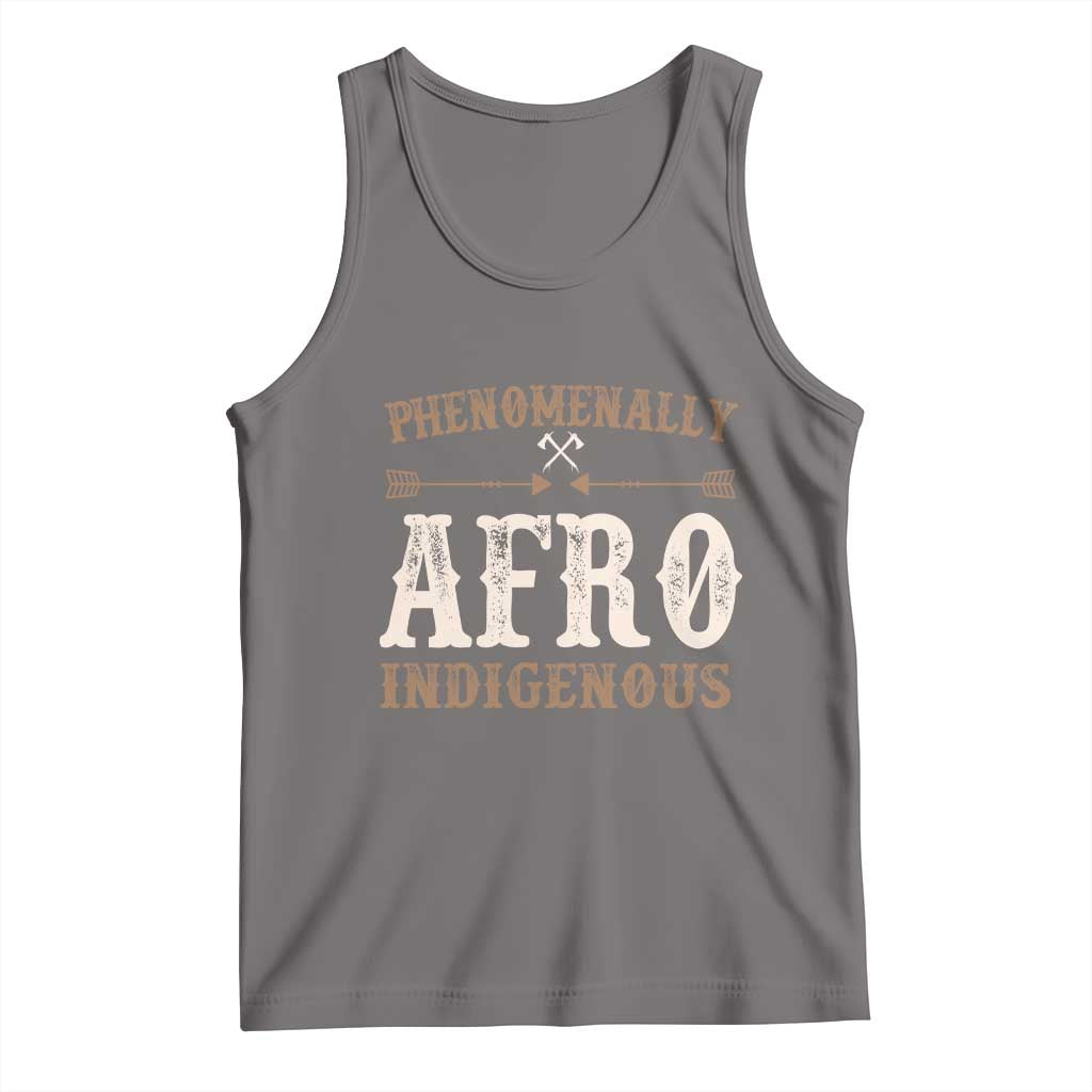 Proud Native American Phenomenally Afro Indigenous Tank Top TS11 Deep Heather Print Your Wear