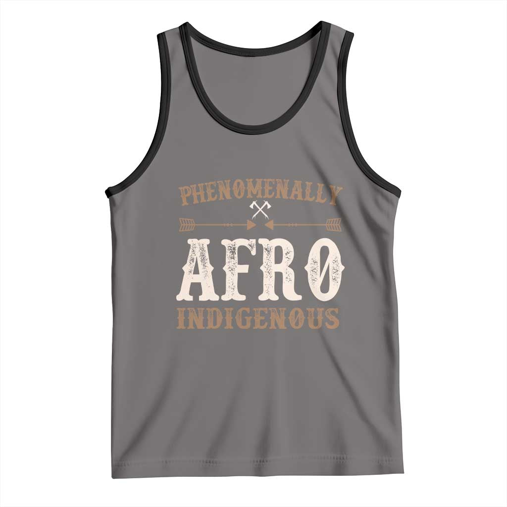 Proud Native American Phenomenally Afro Indigenous Tank Top TS11 Deep Heather Black Print Your Wear