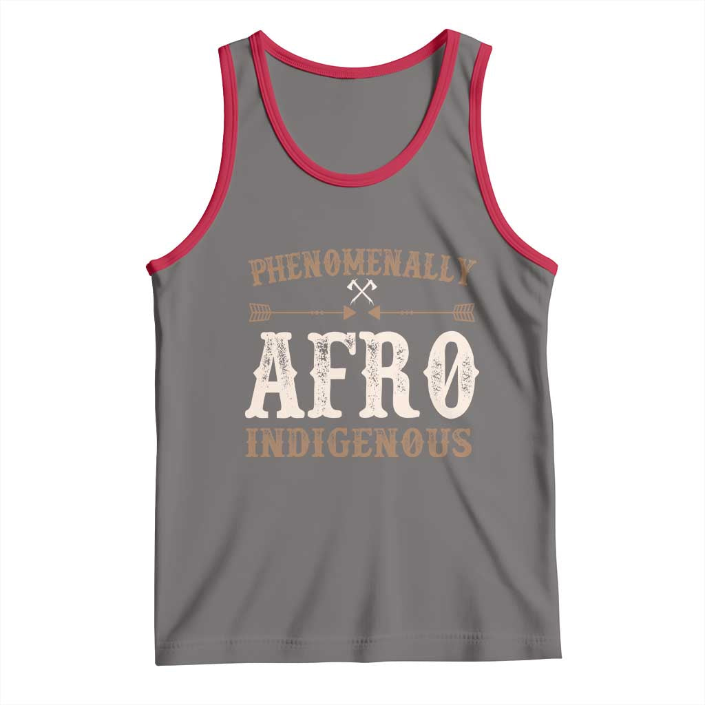 Proud Native American Phenomenally Afro Indigenous Tank Top TS11 Deep Heather Red Print Your Wear