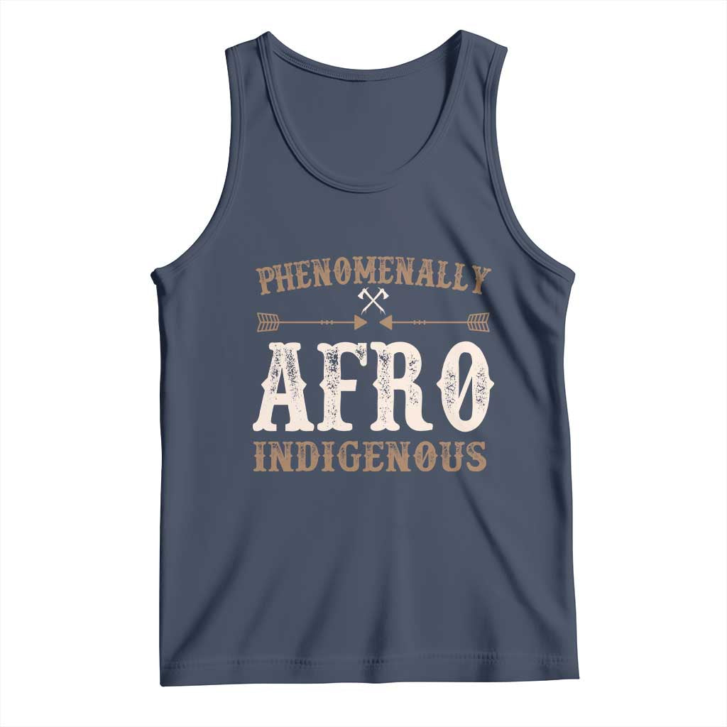 Proud Native American Phenomenally Afro Indigenous Tank Top TS11 Navy Print Your Wear