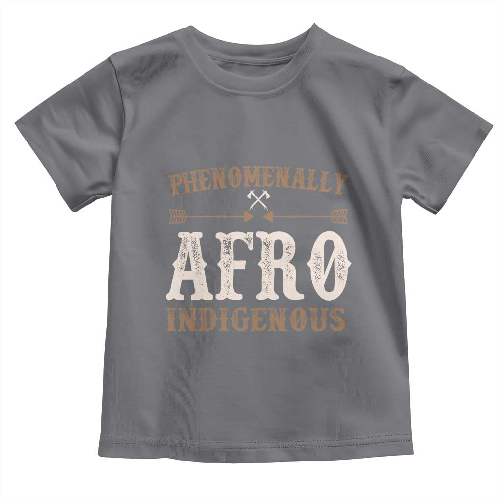 Proud Native American Phenomenally Afro Indigenous Toddler T Shirt TS11 Charcoal Print Your Wear