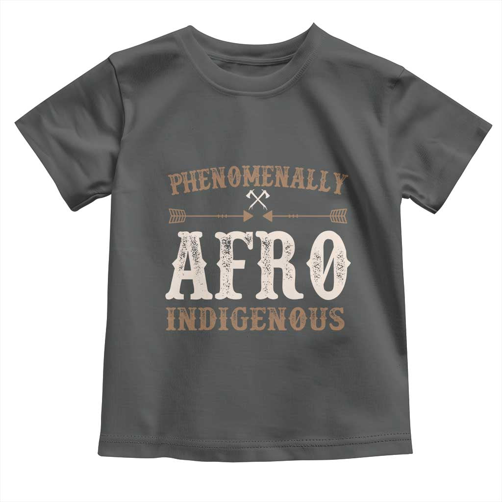 Proud Native American Phenomenally Afro Indigenous Toddler T Shirt TS11 Dark Heather Print Your Wear