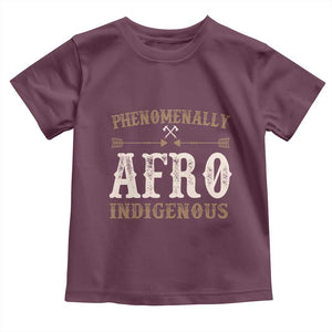 Proud Native American Phenomenally Afro Indigenous Toddler T Shirt TS11 Maroon Print Your Wear