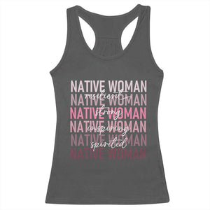 Native Woman Resilient Strong Inspiring Spirited Racerback Tank Top American Indian Pride TS11 Dark Heather Print Your Wear
