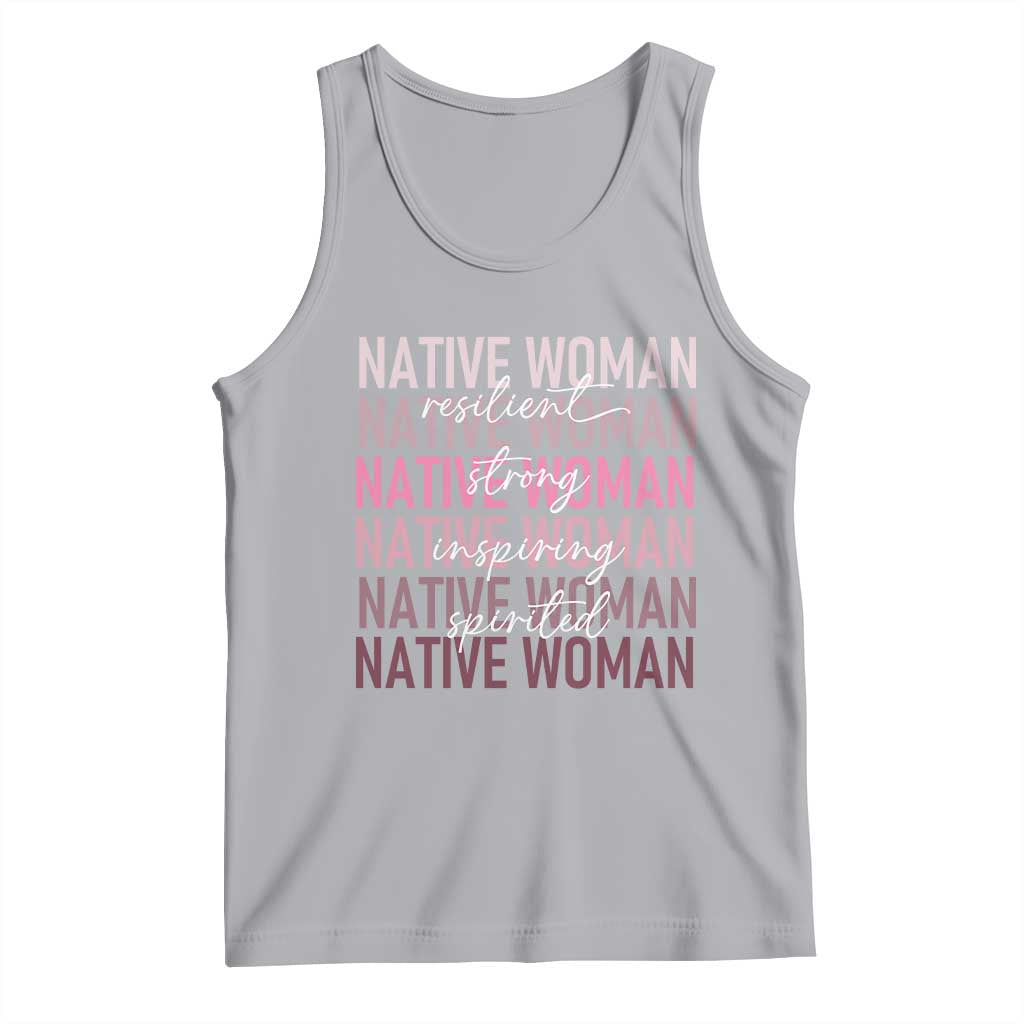 Native Woman Resilient Strong Inspiring Spirited Tank Top American Indian Pride TS11 Athletic Heather Print Your Wear