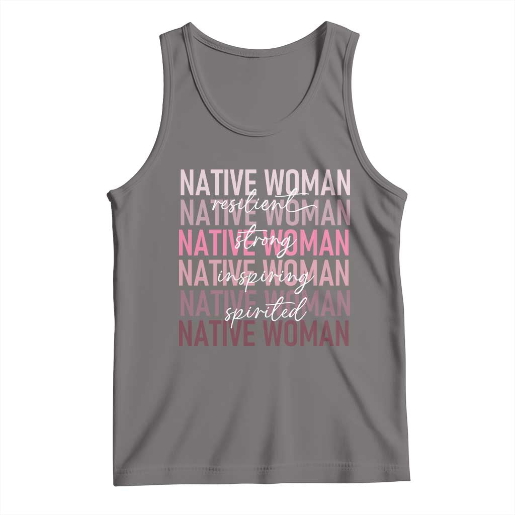 Native Woman Resilient Strong Inspiring Spirited Tank Top American Indian Pride TS11 Deep Heather Print Your Wear