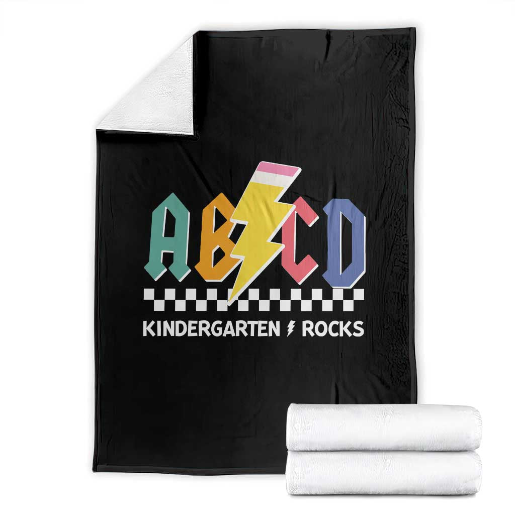 ABCD Kindergarten Rock And Roll Throw Blanket Teachers Back To School TS11 Black Print Your Wear