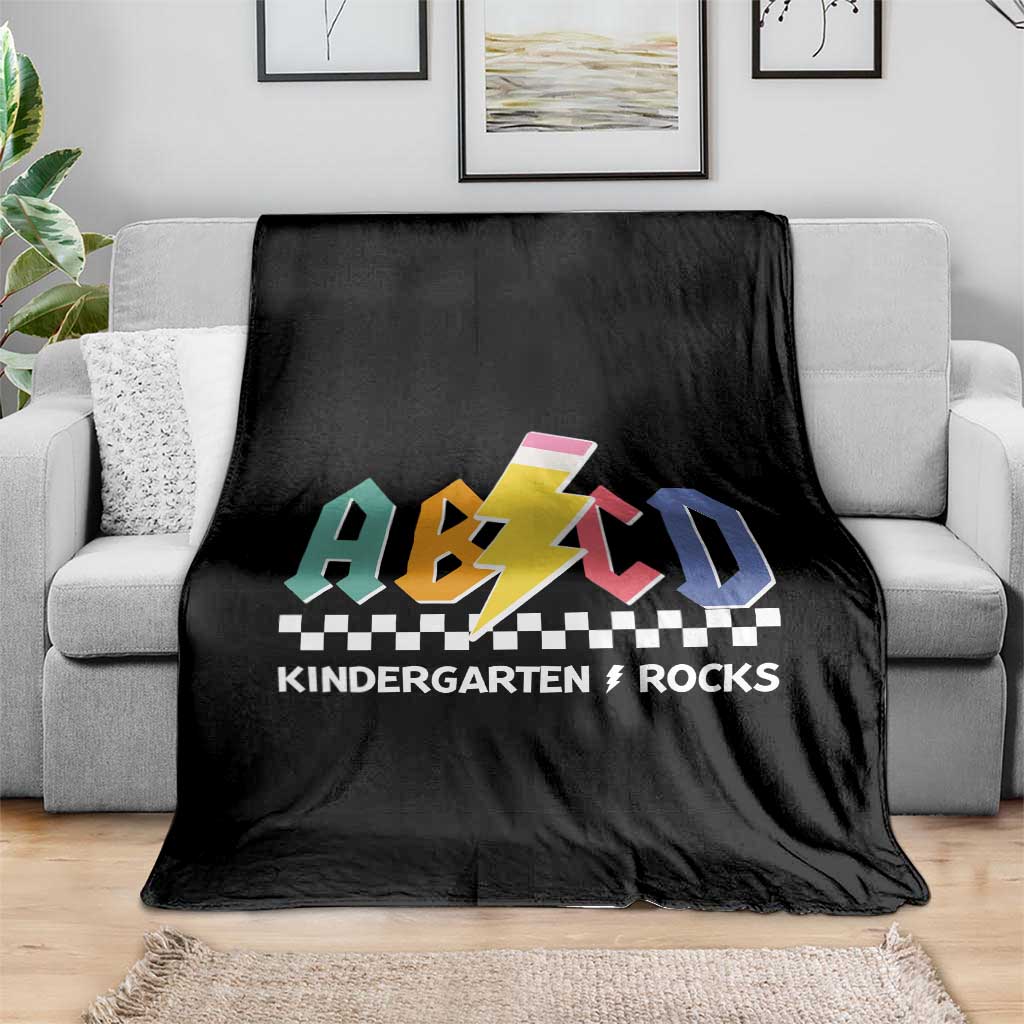 ABCD Kindergarten Rock And Roll Throw Blanket Teachers Back To School TS11 Print Your Wear