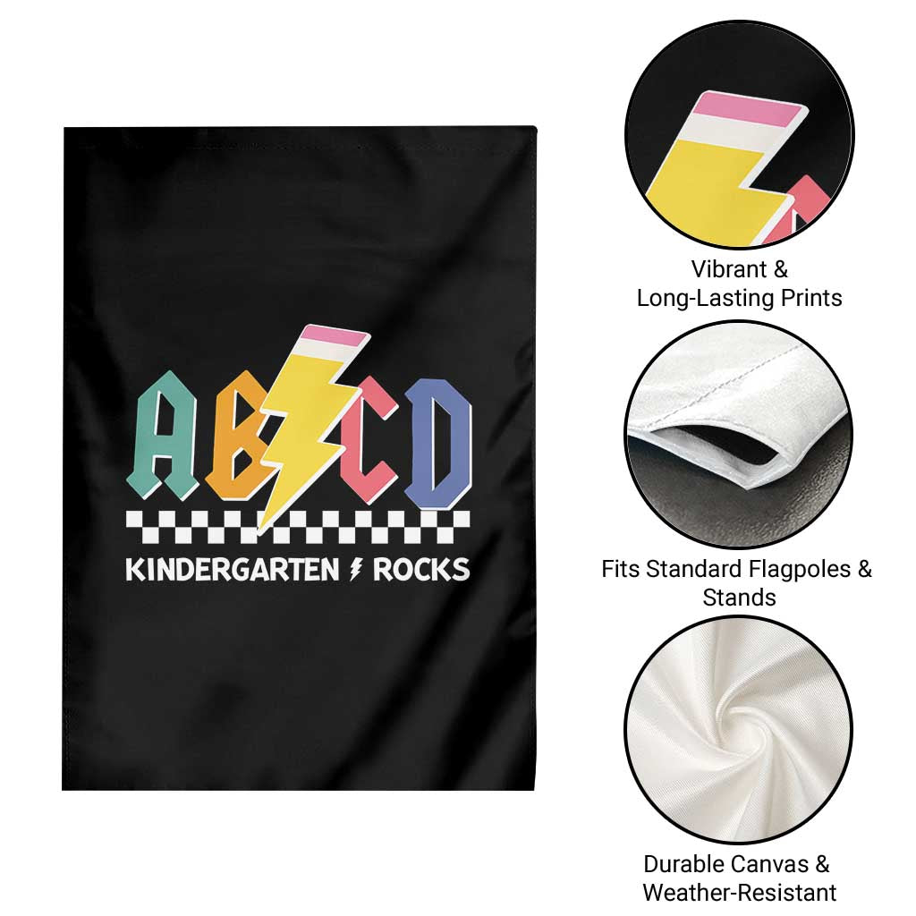 ABCD Kindergarten Rock And Roll Garden Flag Teachers Back To School TS11 Print Your Wear