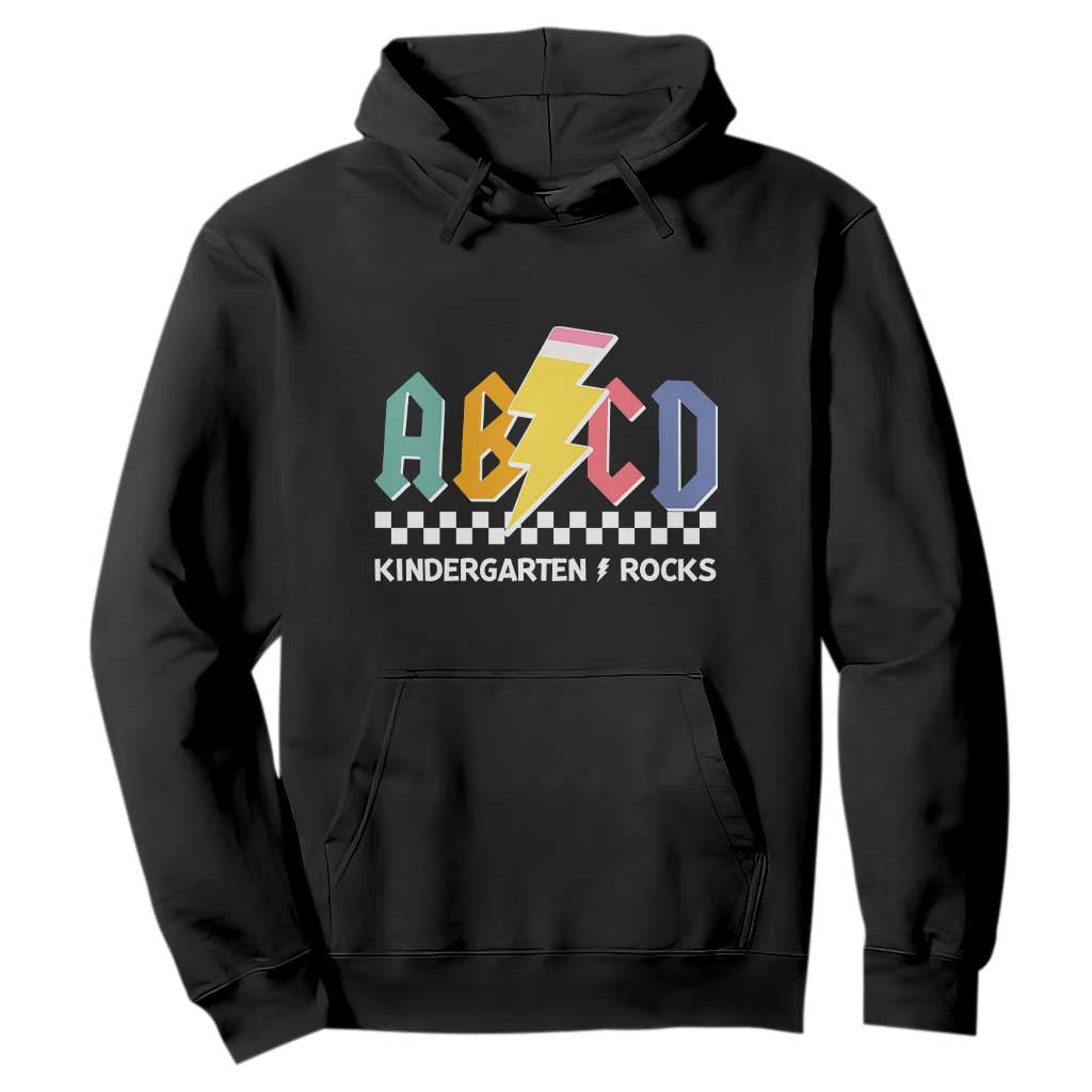 ABCD Kindergarten Rock And Roll Hoodie Teachers Back To School TS11 Black Print Your Wear