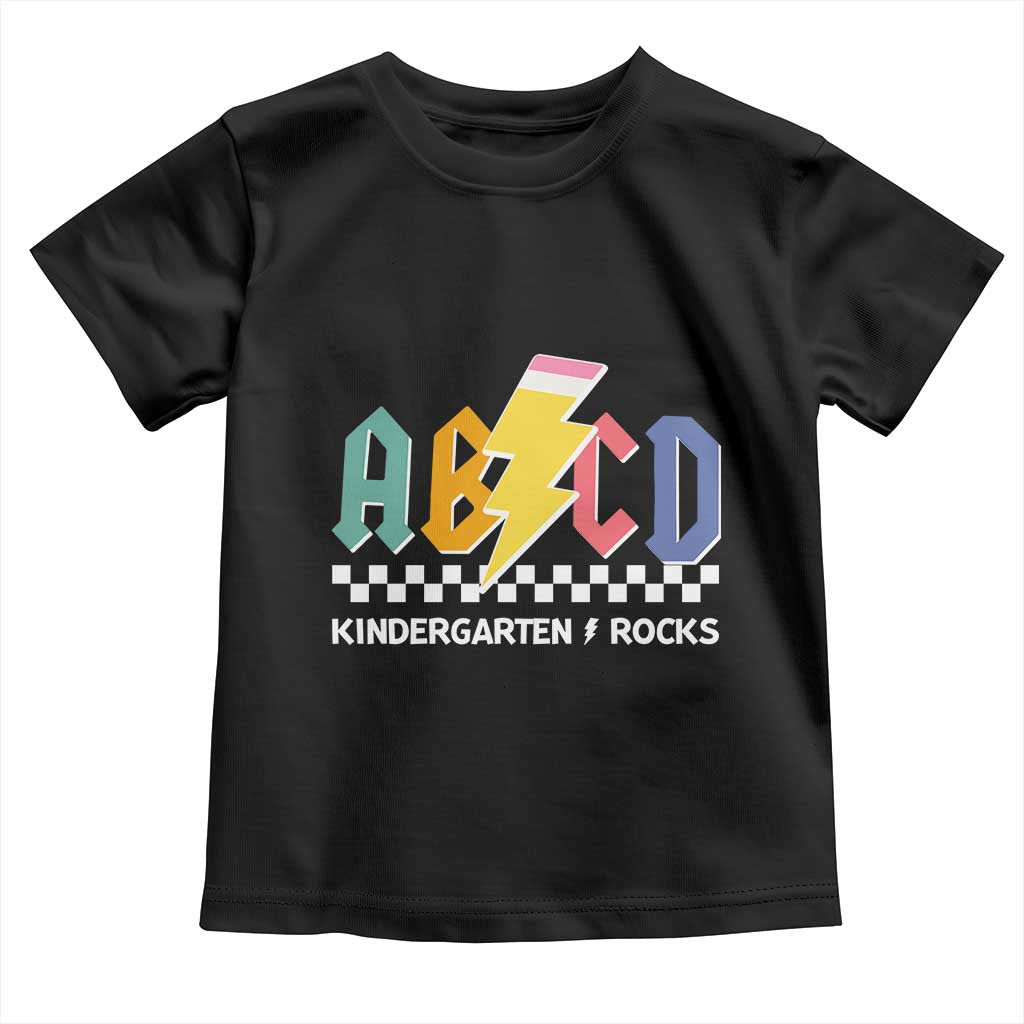 ABCD Kindergarten Rock And Roll Toddler T Shirt Teachers Back To School TS11 Black Print Your Wear