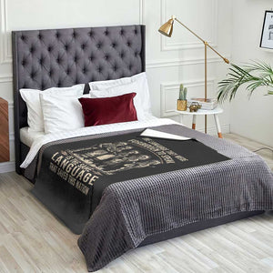 Native American Warrior Throw Blanket The Language They Were Forbidden To Speak Saved This Nation TS11 Print Your Wear