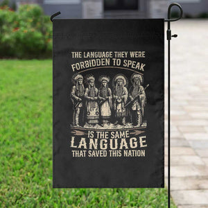 Native American Warrior Garden Flag The Language They Were Forbidden To Speak Saved This Nation TS11 Print Your Wear