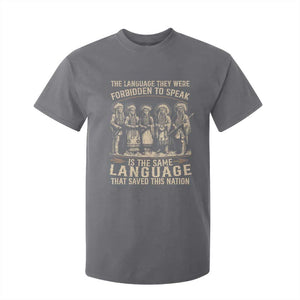 Native American Warrior T Shirt For Kid The Language They Were Forbidden To Speak Saved This Nation TS11 Charcoal Print Your Wear