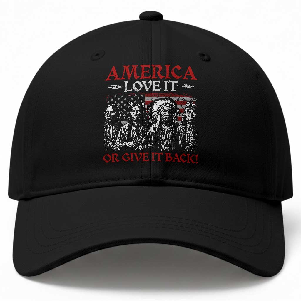 America Love It Or Give It Back Baseball Cap Native American Chiefs USA Flag TS11 Print Your Wear