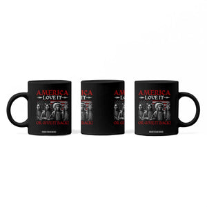 America Love It Or Give It Back Coffee Mug Native American Chiefs USA Flag TS11 Print Your Wear