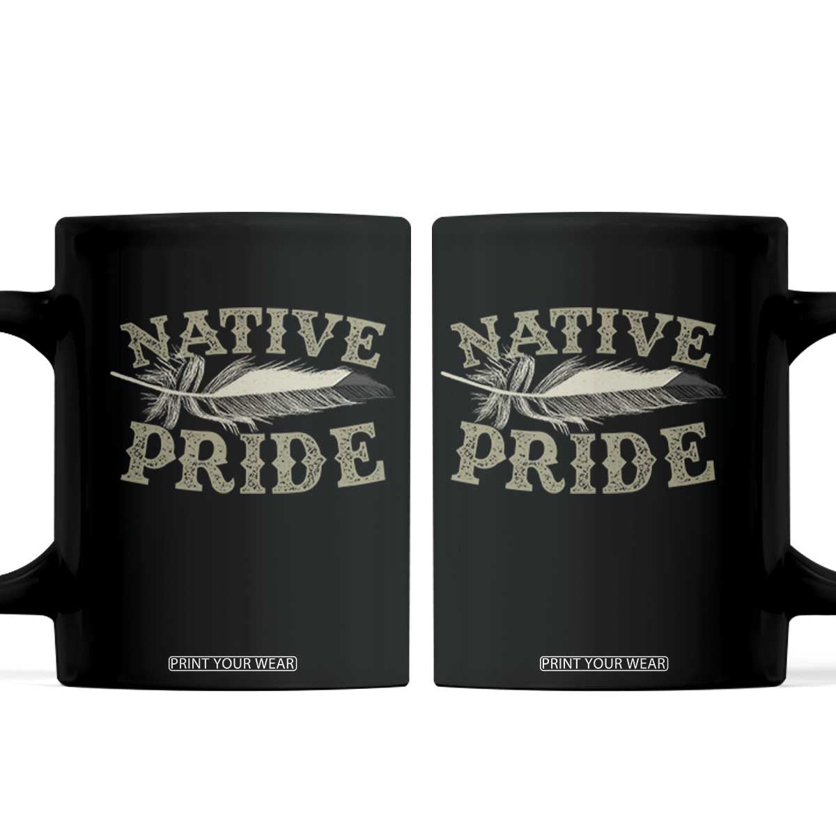 Native Pride Coffee Mug Native Indian American Day Indigenous Native American TS11 Black Print Your Wear