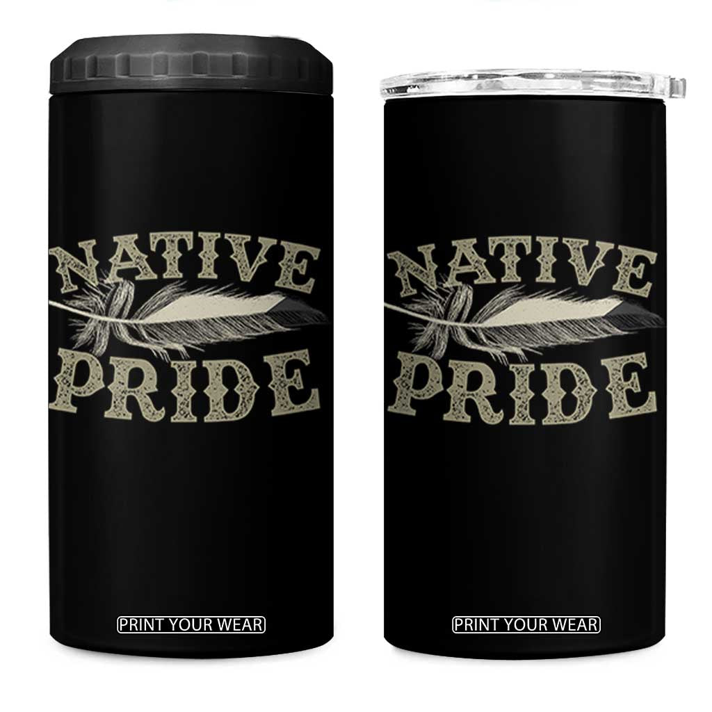 Native Pride 4 in 1 Can Cooler Tumbler Native Indian American Day Indigenous Native American TS11 One Size: 16 oz Black Print Your Wear