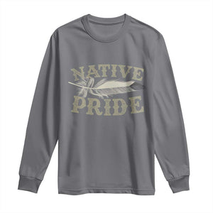 Native Pride Long Sleeve Shirt Native Indian American Day Indigenous Native American TS11 Charcoal Print Your Wear