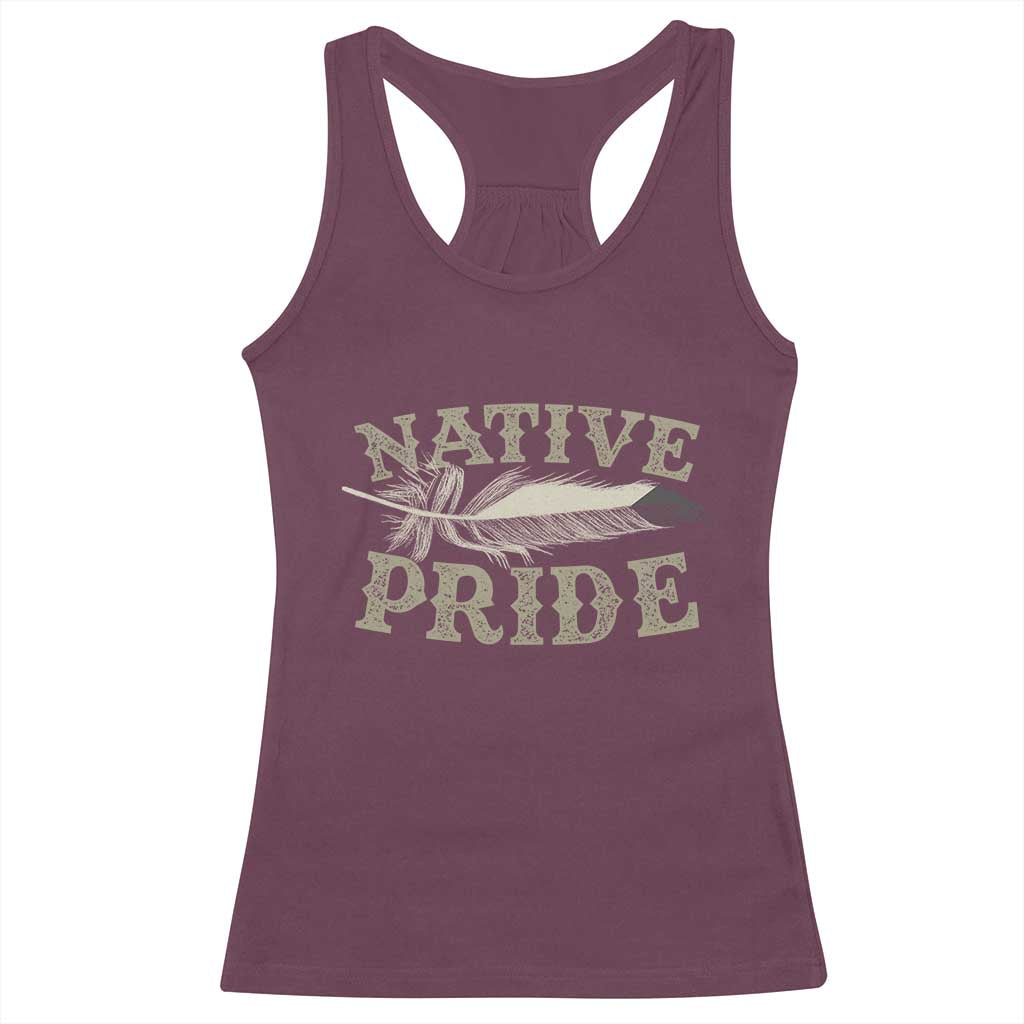 Native Pride Racerback Tank Top Native Indian American Day Indigenous Native American TS11 Maroon Print Your Wear