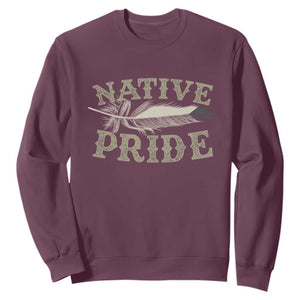 Native Pride Sweatshirt Native Indian American Day Indigenous Native American TS11 Maroon Print Your Wear