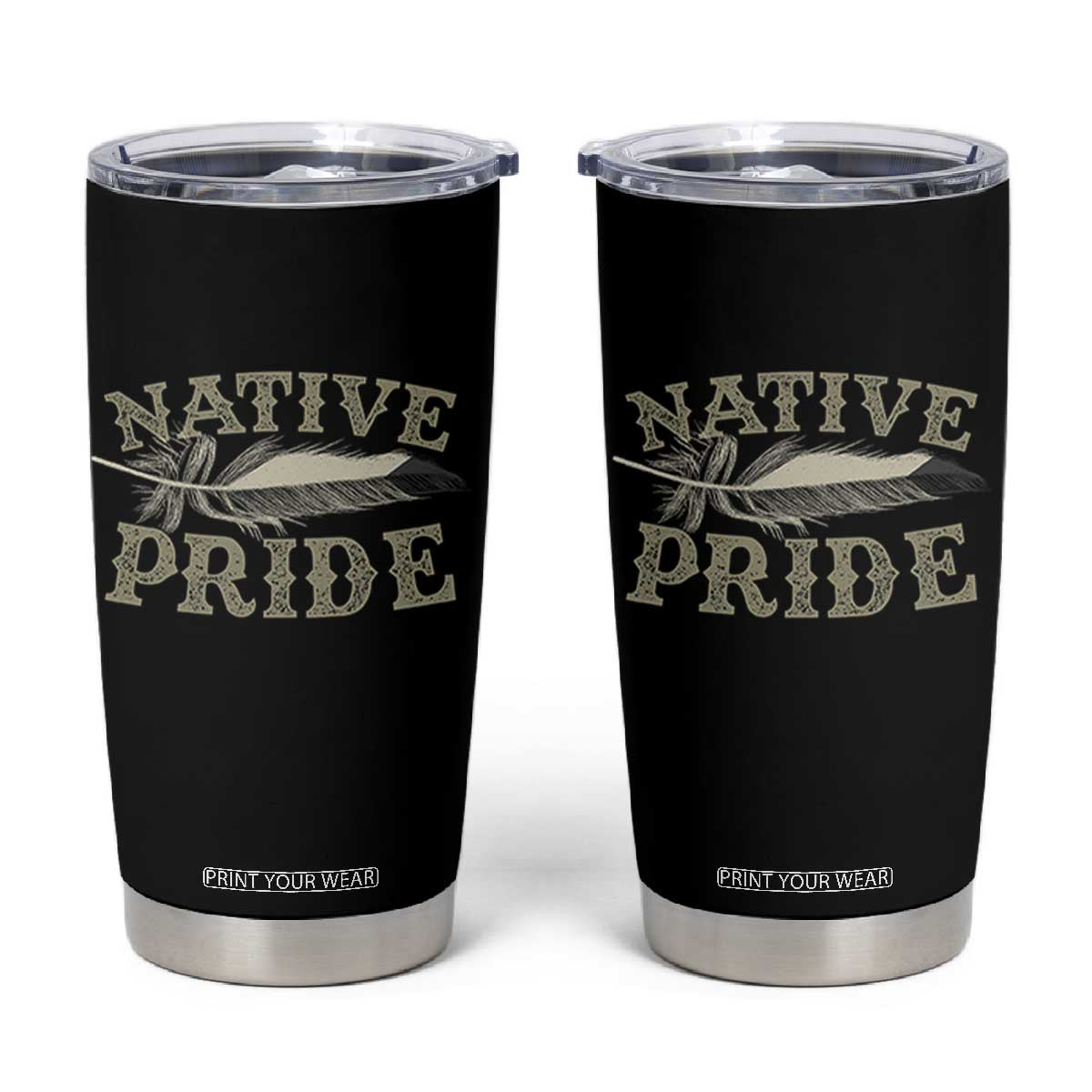 Native Pride Tumbler Cup Native Indian American Day Indigenous Native American TS11 Black Print Your Wear