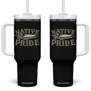 Native Pride Tumbler With Handle Native Indian American Day Indigenous Native American TS11 One Size: 40 oz Black Print Your Wear