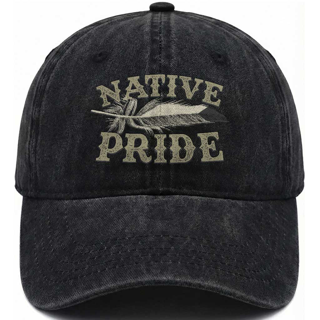 Native Pride Washed Cotton Baseball Cap Native Indian American Day Indigenous Native American