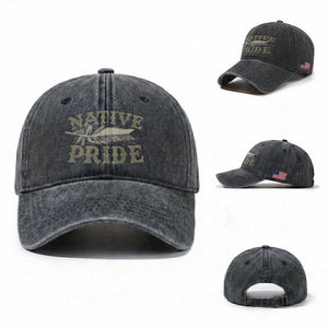 Native Pride Washed Cotton Baseball Cap Native Indian American Day Indigenous Native American