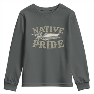 Native Pride Youth Sweatshirt Native Indian American Day Indigenous Native American TS11 Dark Heather Print Your Wear