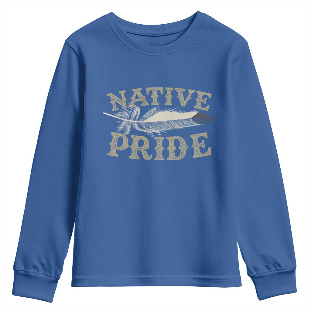 Native Pride Youth Sweatshirt Native Indian American Day Indigenous Native American TS11 Royal Blue Print Your Wear