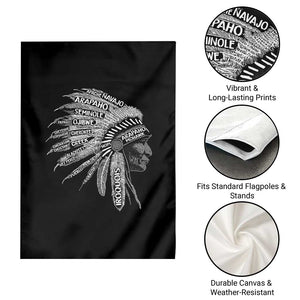 Native American Tribes Garden Flag Vintage Indian American Chief TS11 Print Your Wear