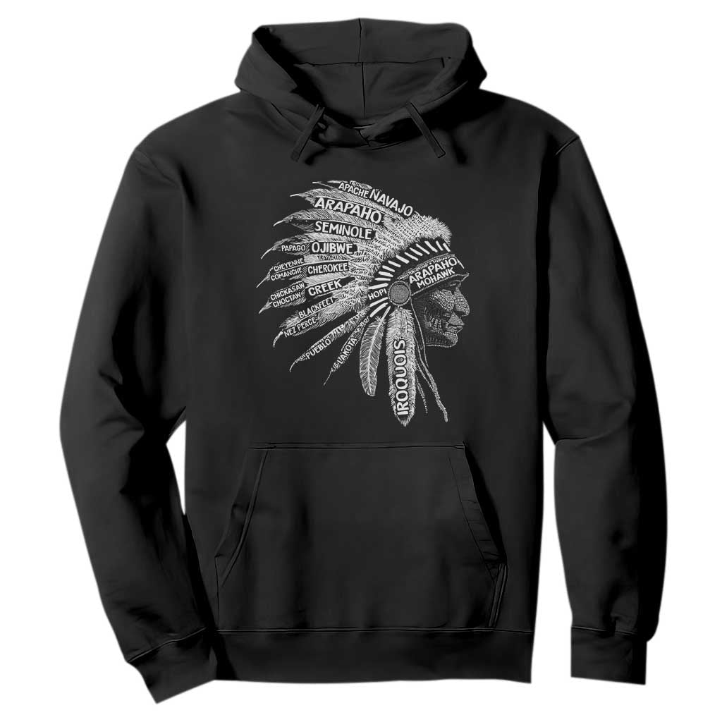 Native American Tribes Hoodie Vintage Indian American Chief TS11 Black Print Your Wear
