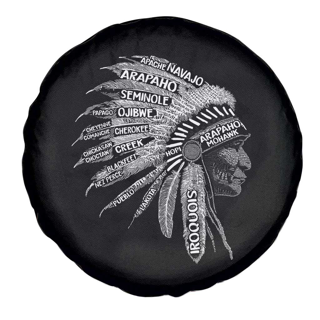 Native American Tribes Spare Tire Cover Vintage Indian American Chief TS11 Print Your Wear