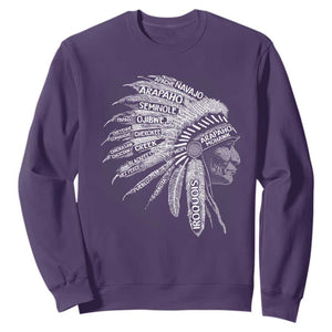 Native American Tribes Sweatshirt Vintage Indian American Chief TS11 Purple Print Your Wear