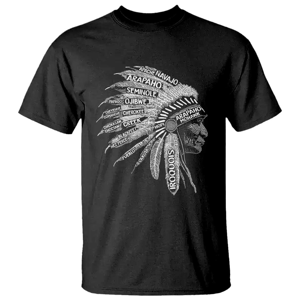 Native American Tribes T Shirt Vintage Indian American Chief TS11 Black Print Your Wear