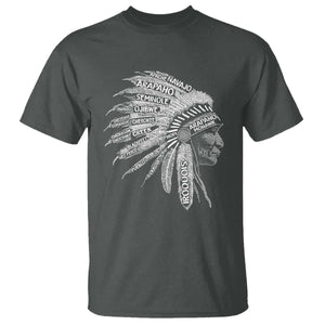 Native American Tribes T Shirt Vintage Indian American Chief TS11 Dark Heather Print Your Wear
