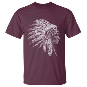 Native American Tribes T Shirt Vintage Indian American Chief TS11 Maroon Print Your Wear