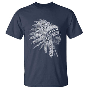 Native American Tribes T Shirt Vintage Indian American Chief TS11 Navy Print Your Wear