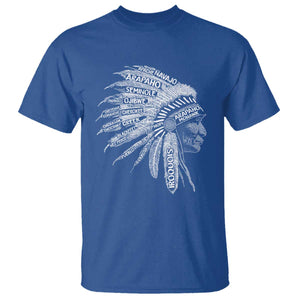 Native American Tribes T Shirt Vintage Indian American Chief TS11 Royal Blue Print Your Wear