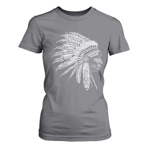 Native American Tribes T Shirt For Women Vintage Indian American Chief TS11 Charcoal Print Your Wear